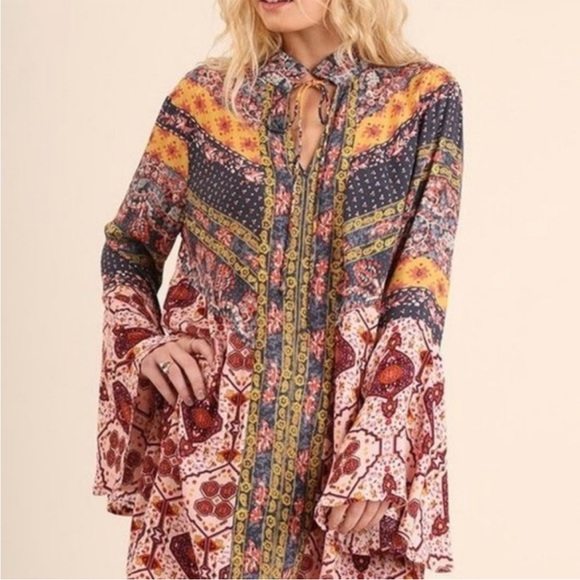 Umgee Daydream Believer Boho Festival Dress Size Small - Picture 2 of 7